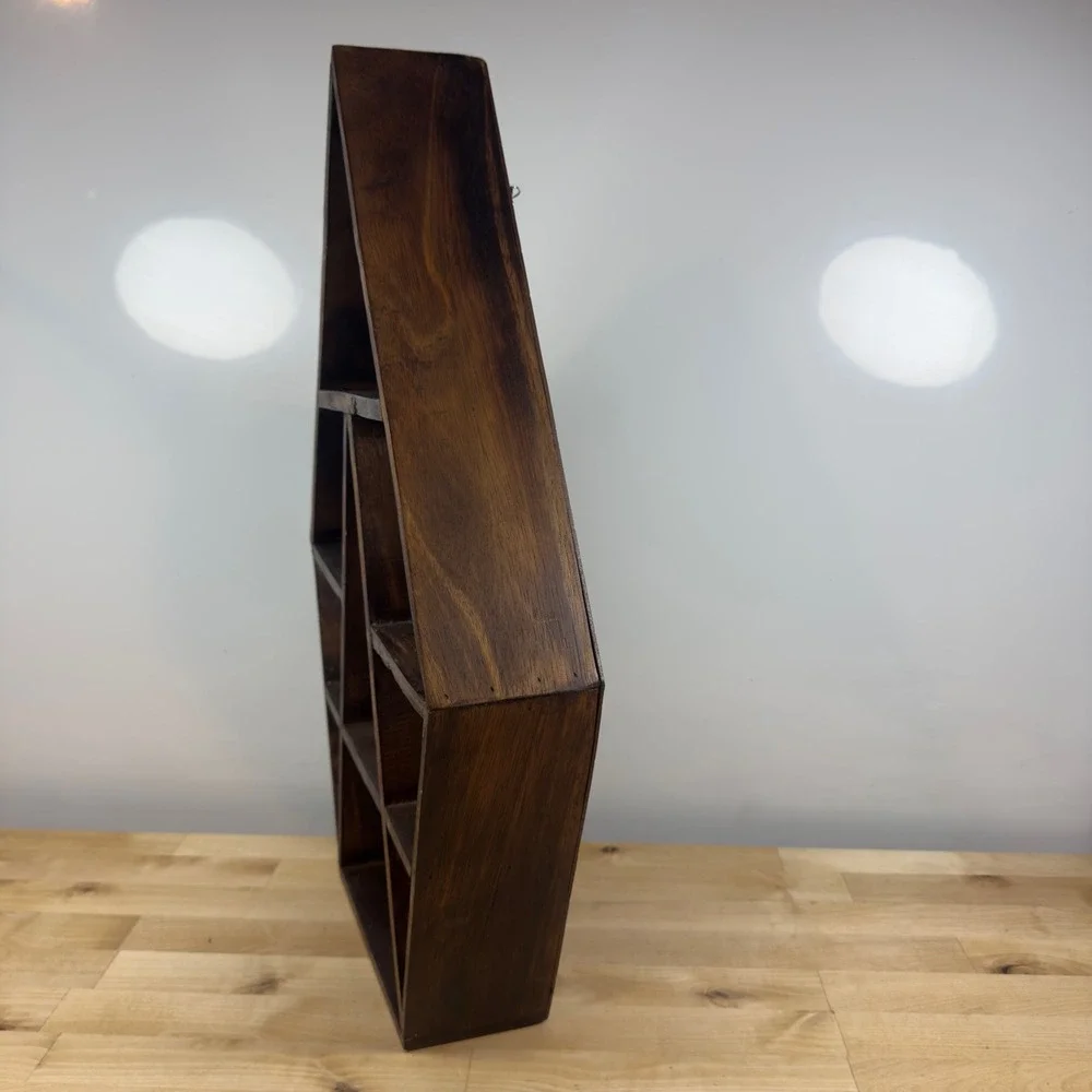 Earthbound Trading Co Coffin Shadow Box Wood Crystal Display Shelf Gothic 24in